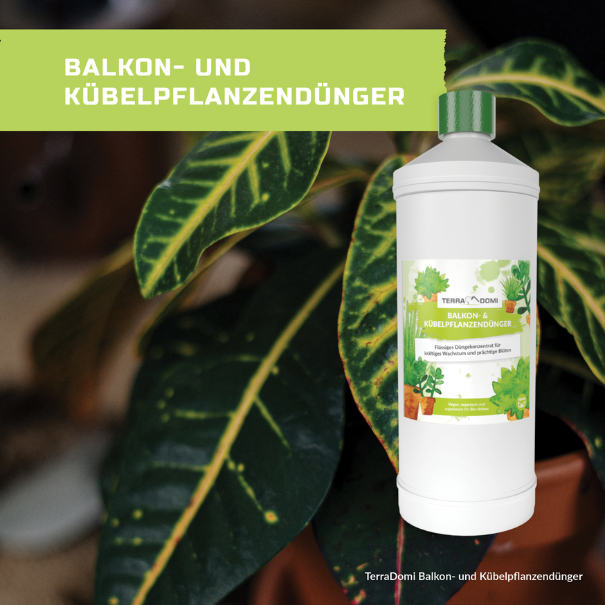 TerraDomi Balkon- und Kübelpflanzendünger 1 Liter Flüssigdünger Konzentrat