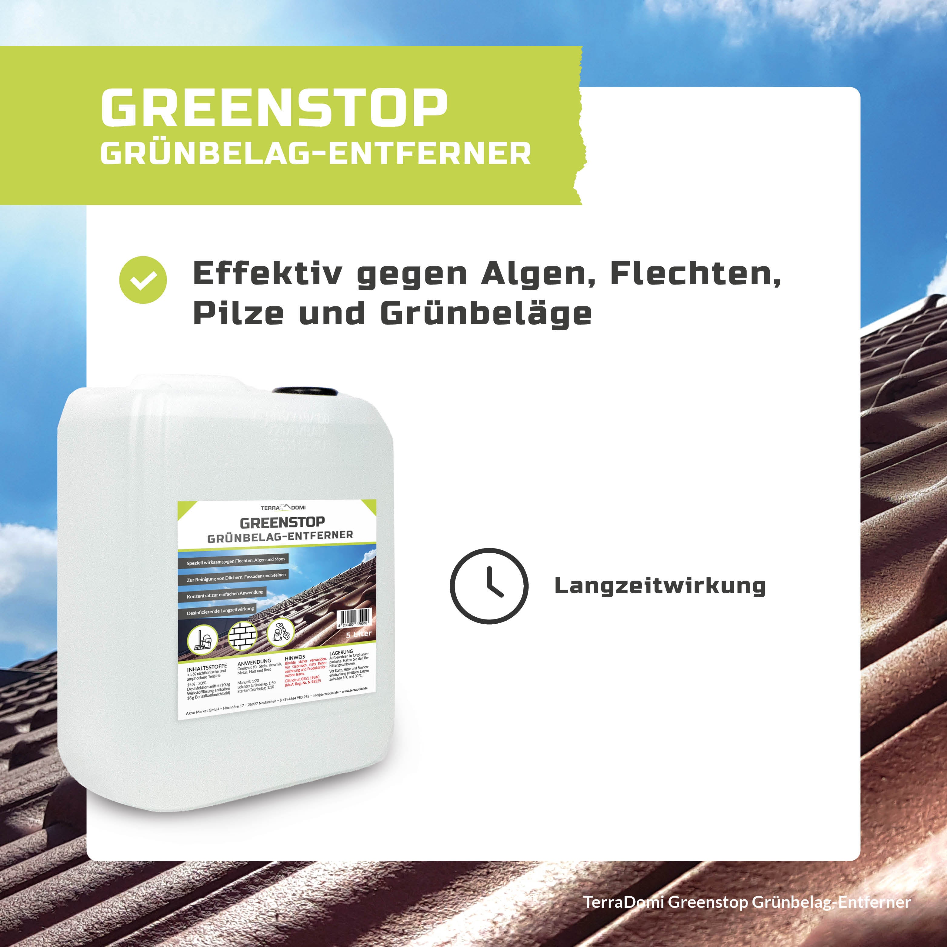 Greenstop Grünbelagentferner für den Außenbereich
