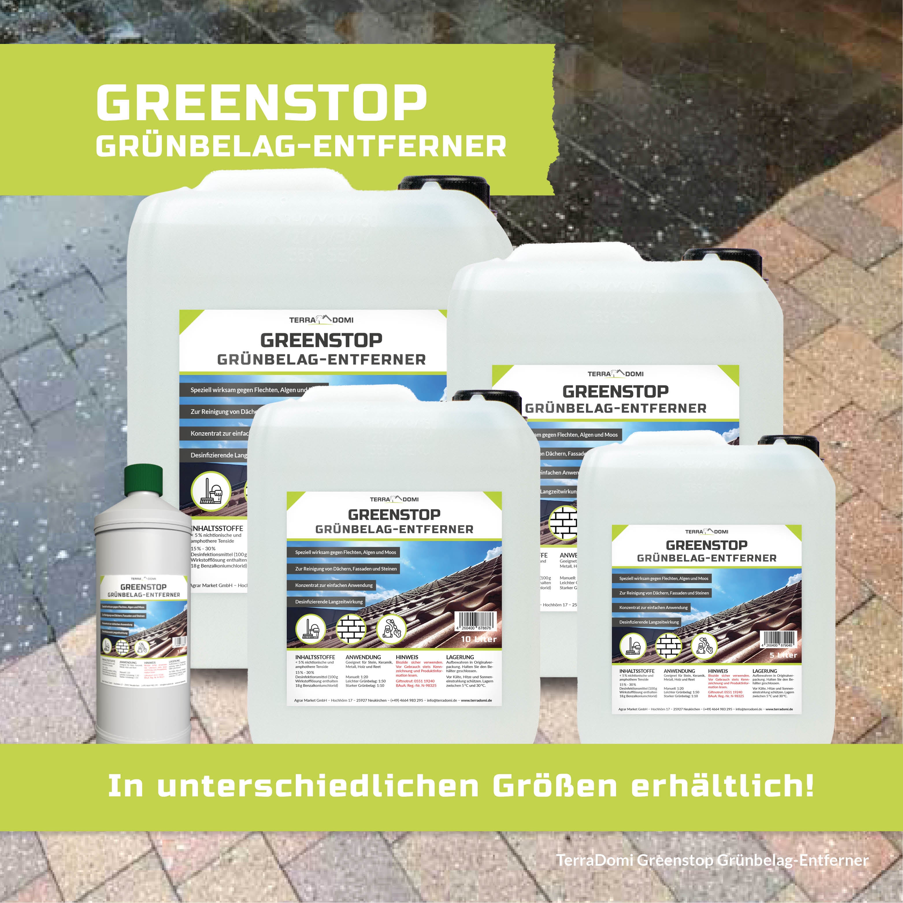 Greenstop Grünbelagentferner für den Außenbereich