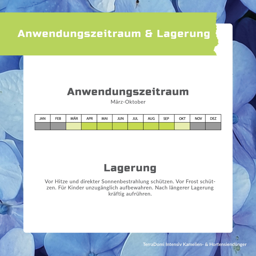 TerraDomi Kamelien- und Hortensiendünger 1 Liter Flüssigdünger Konzentrat