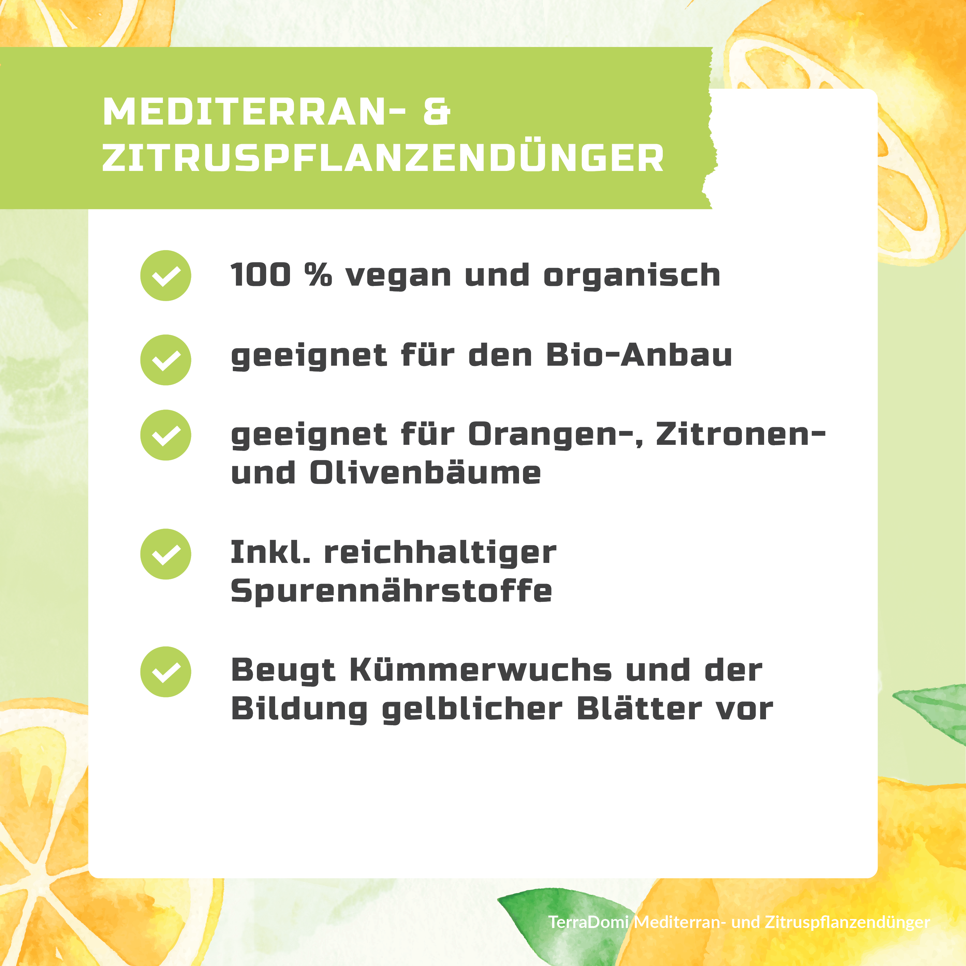 TerraDomi Mediterran- & Zitruspflanzendünger 1 Liter Flüssigdünger Konzentrat