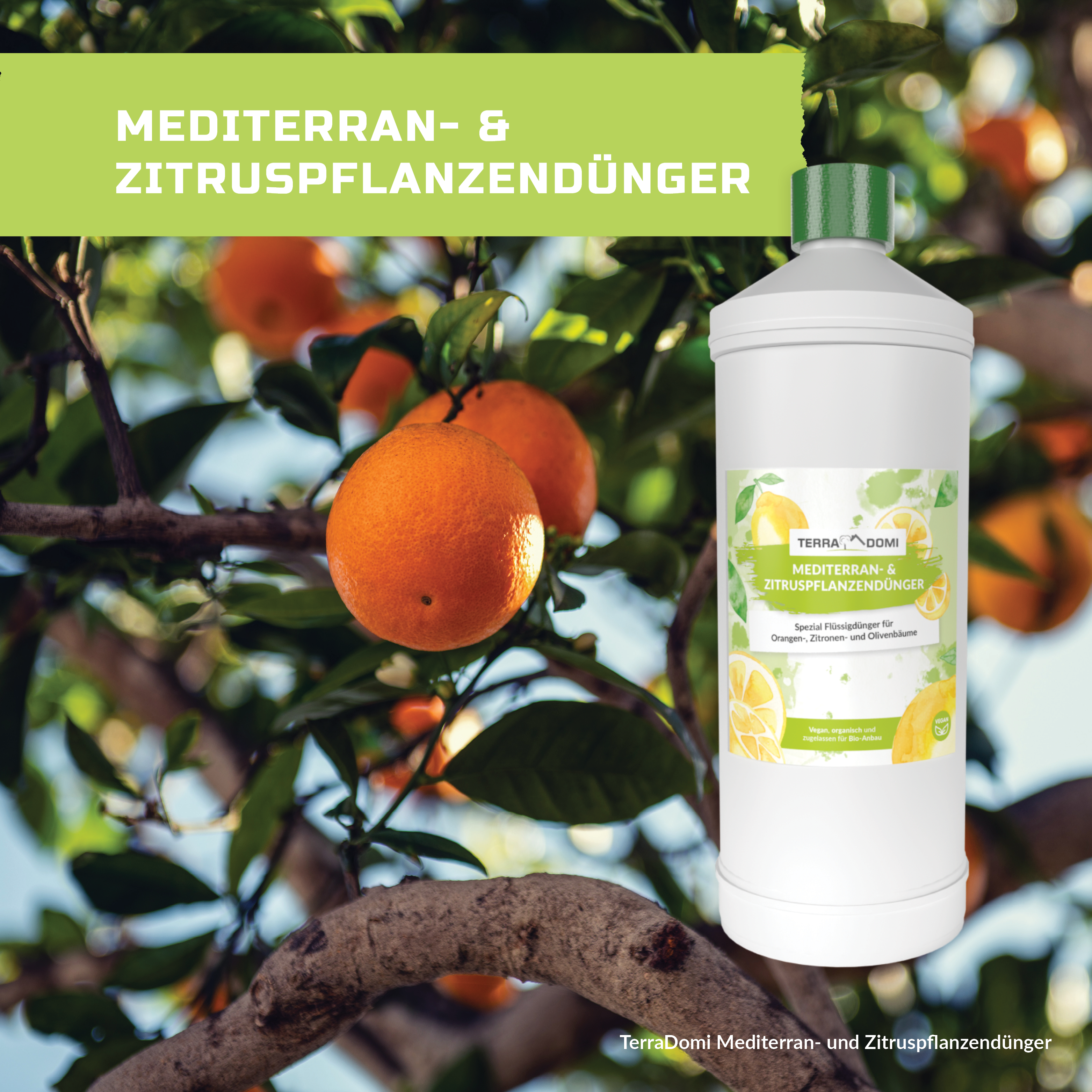 TerraDomi Mediterran- & Zitruspflanzendünger 1 Liter Flüssigdünger Konzentrat