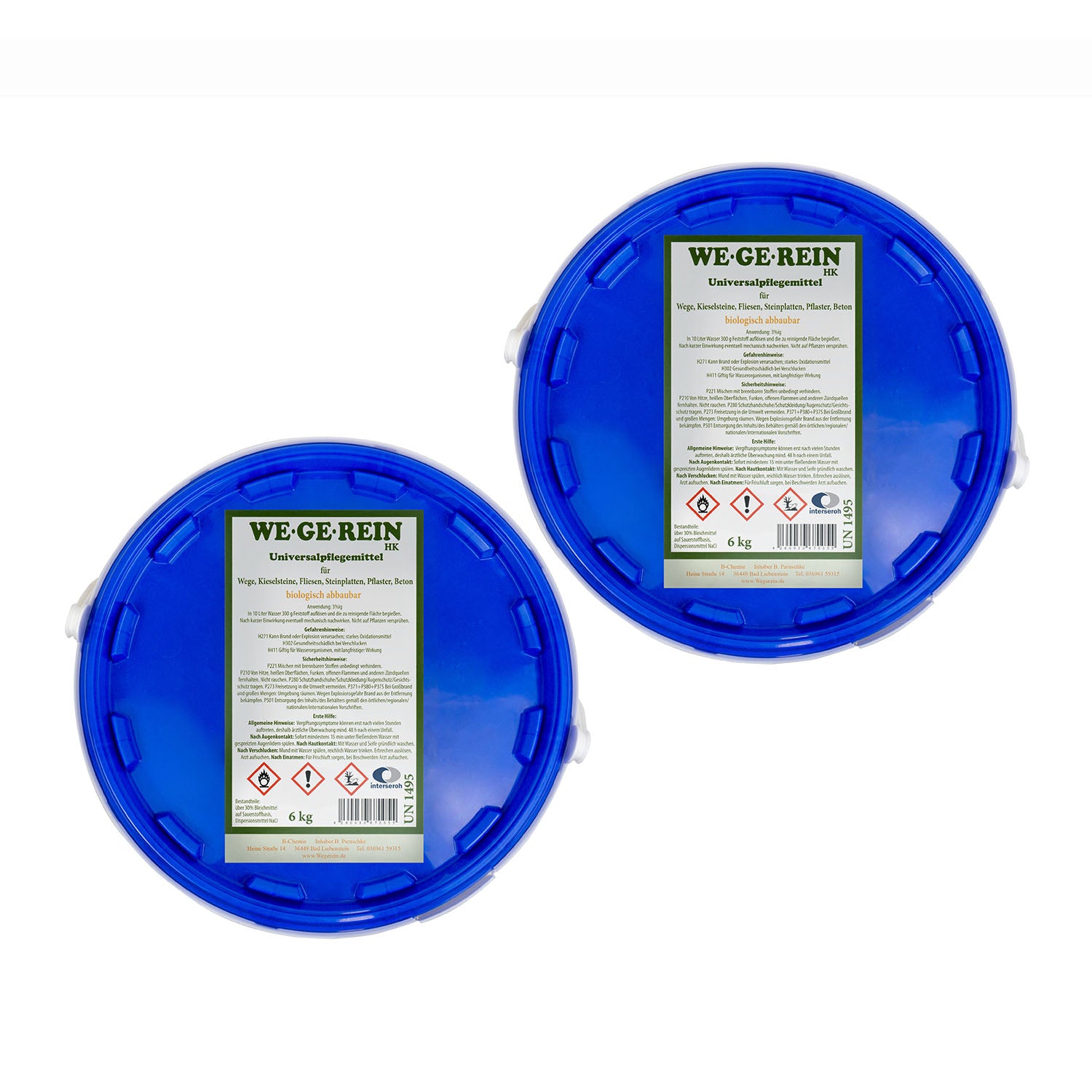 We.ge.rein Universalpflegemittel für Wege, Kieselsteine, Fliesen, Steinplatten, Beton