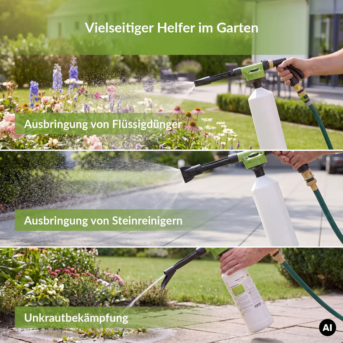 TerraDomi Innovatives Sprühsystem, multifunktionales Handsprühgerät
