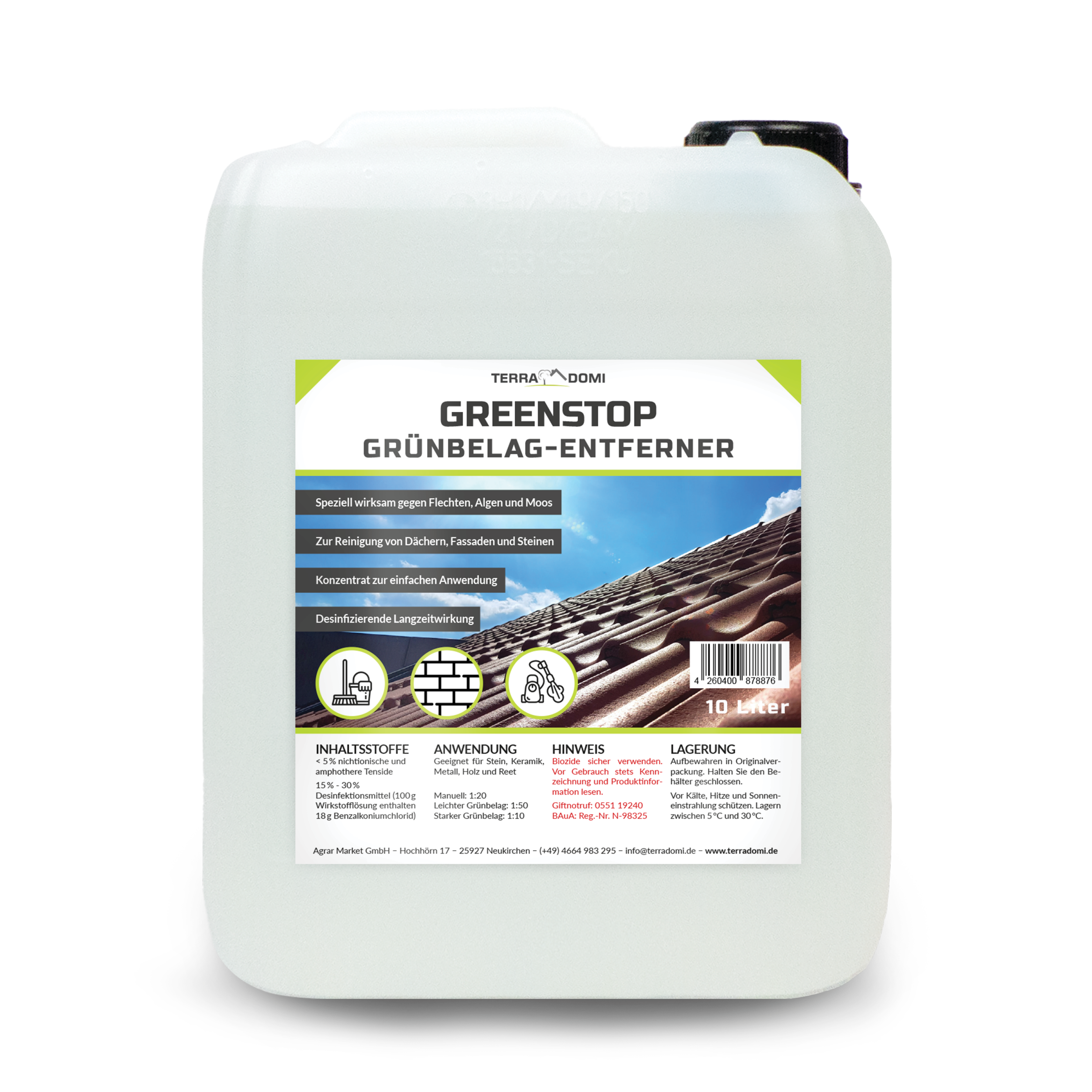 Greenstop Grünbelagentferner für den Außenbereich