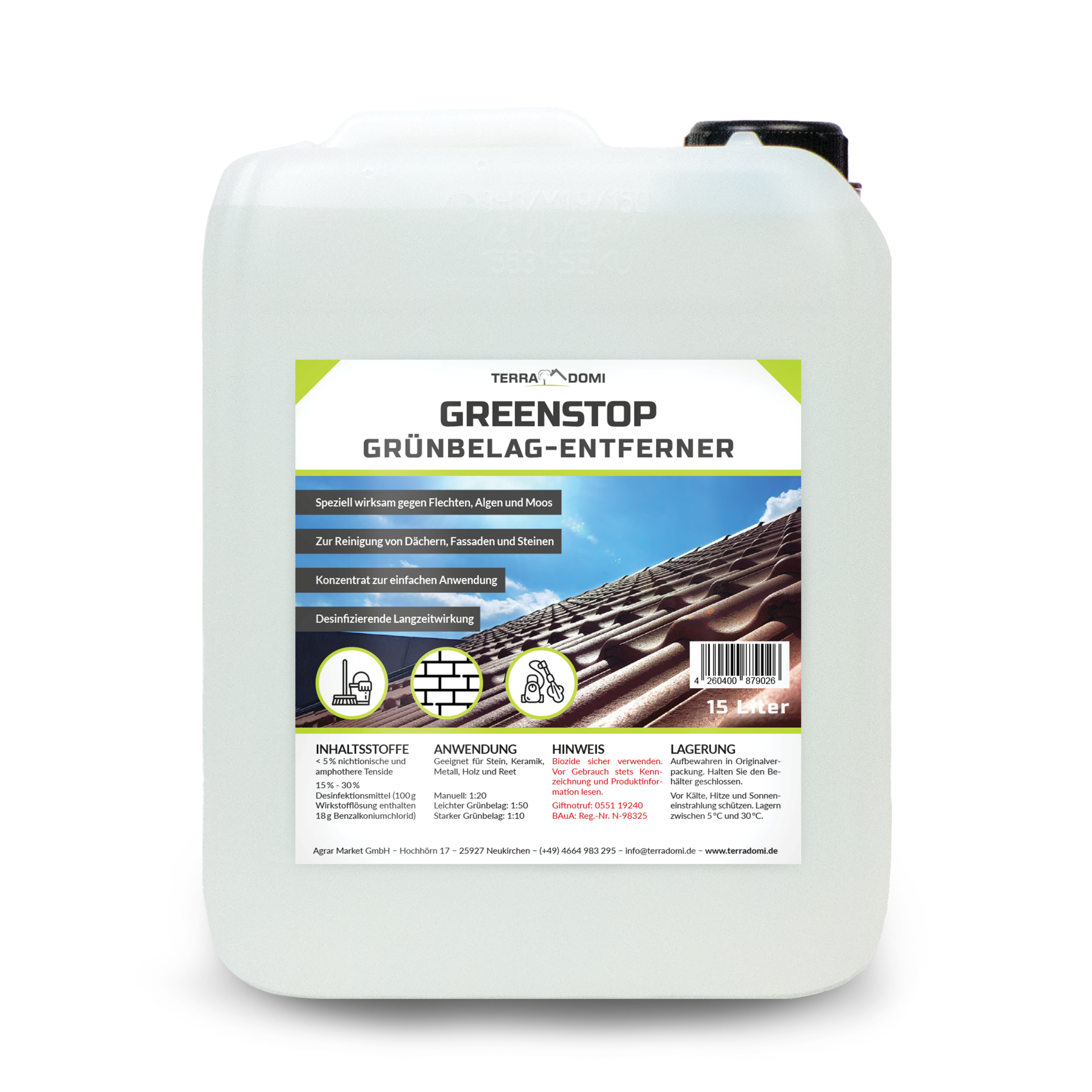 Greenstop Grünbelagentferner für den Außenbereich