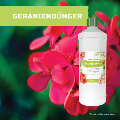 TerraDomi Geraniendünger 1 Liter Flüssigdünger Konzentrat
