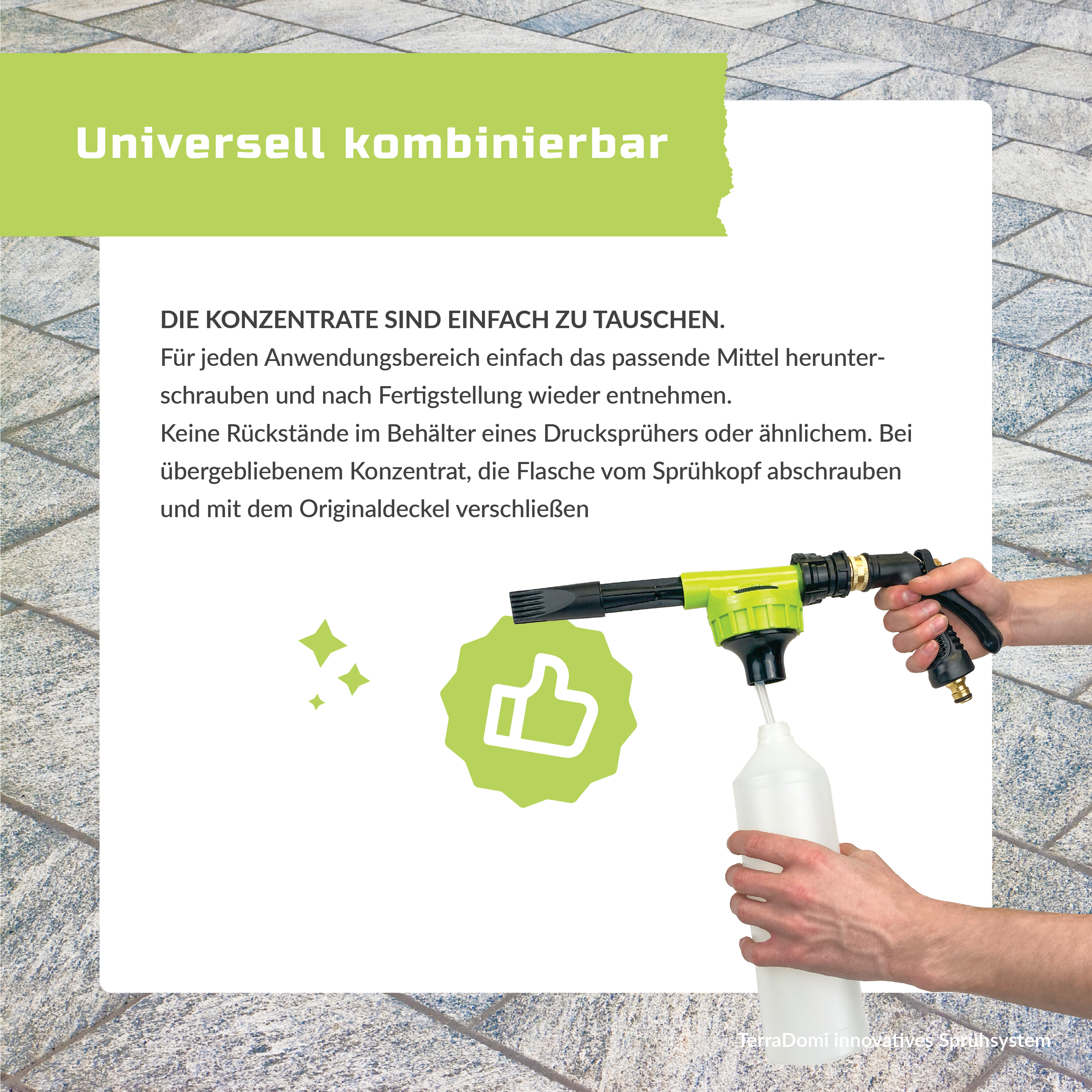TerraDomi Innovatives Sprühsystem, multifunktionales Handsprühgerät