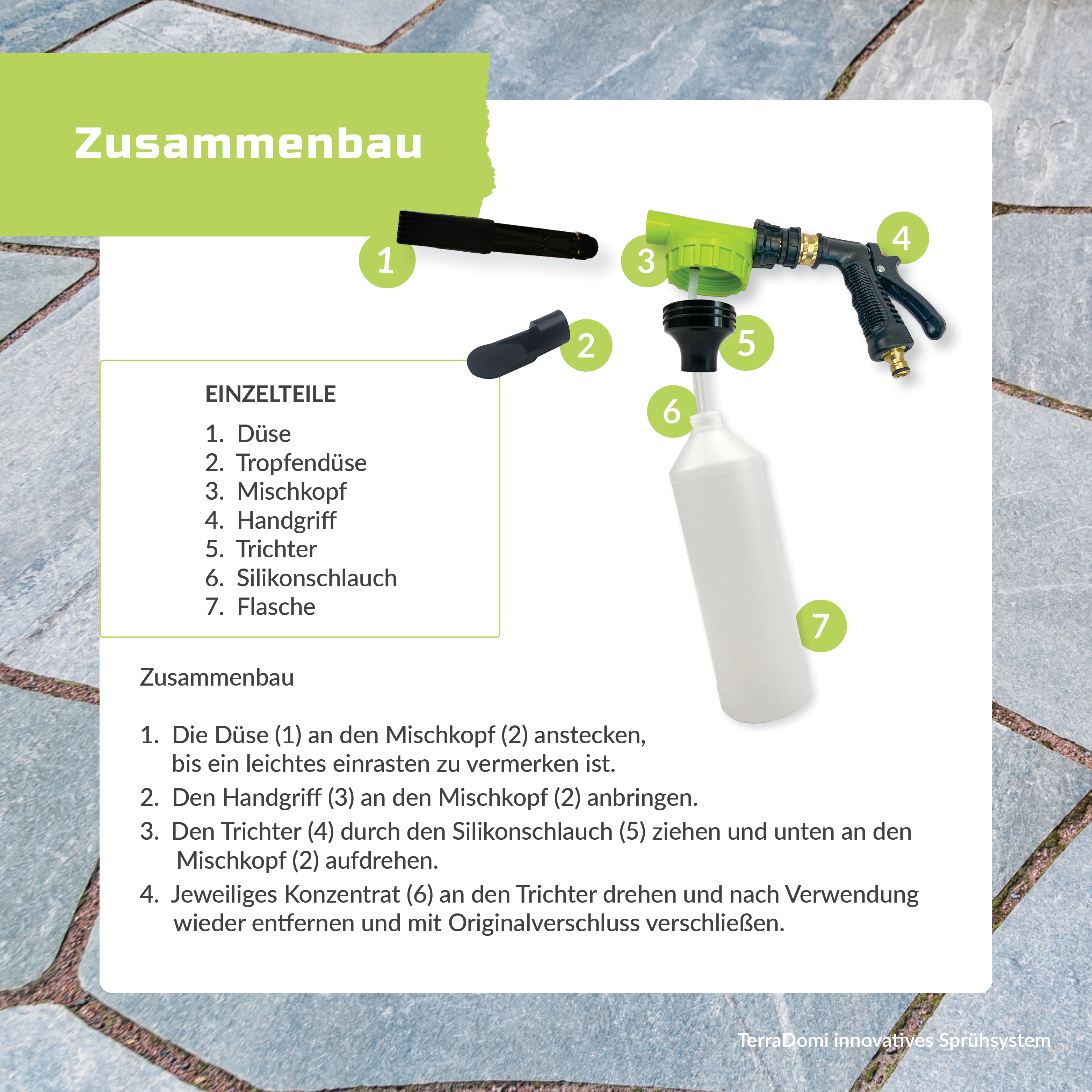 TerraDomi Innovatives Sprühsystem, multifunktionales Handsprühgerät