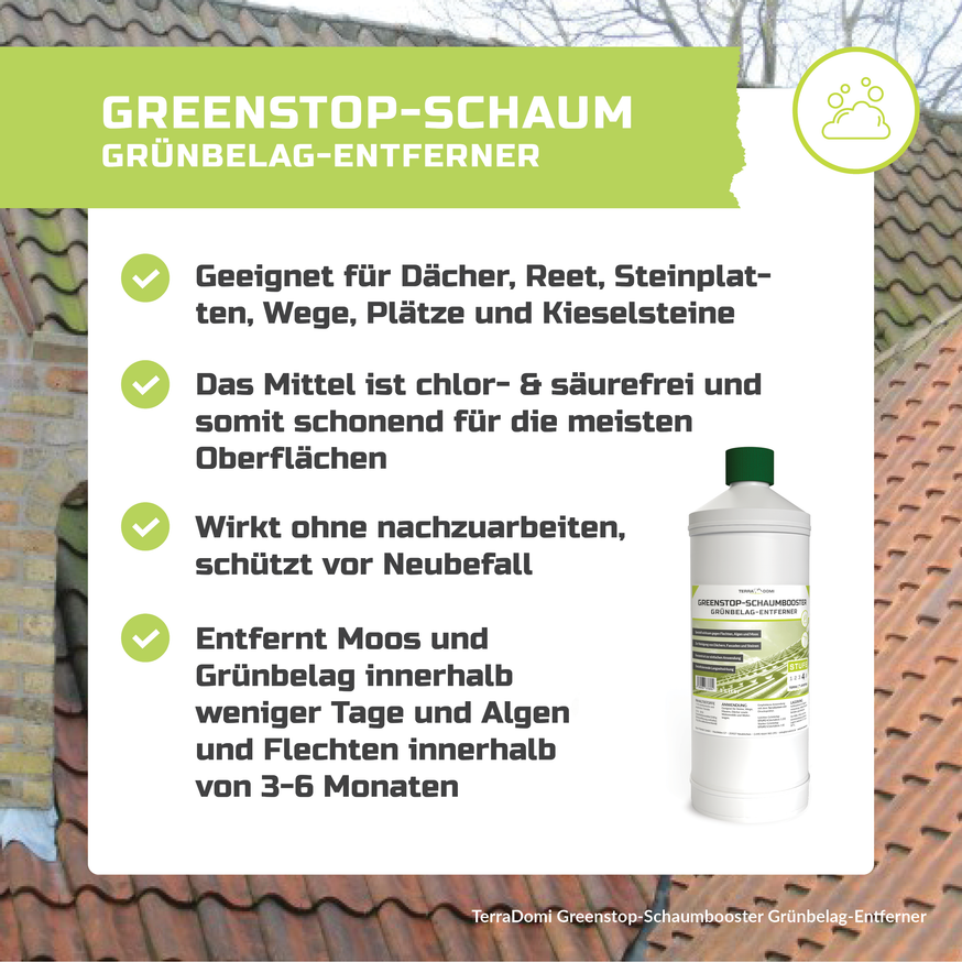 Greenstop-Schaumbooster - Grünbelagentferner