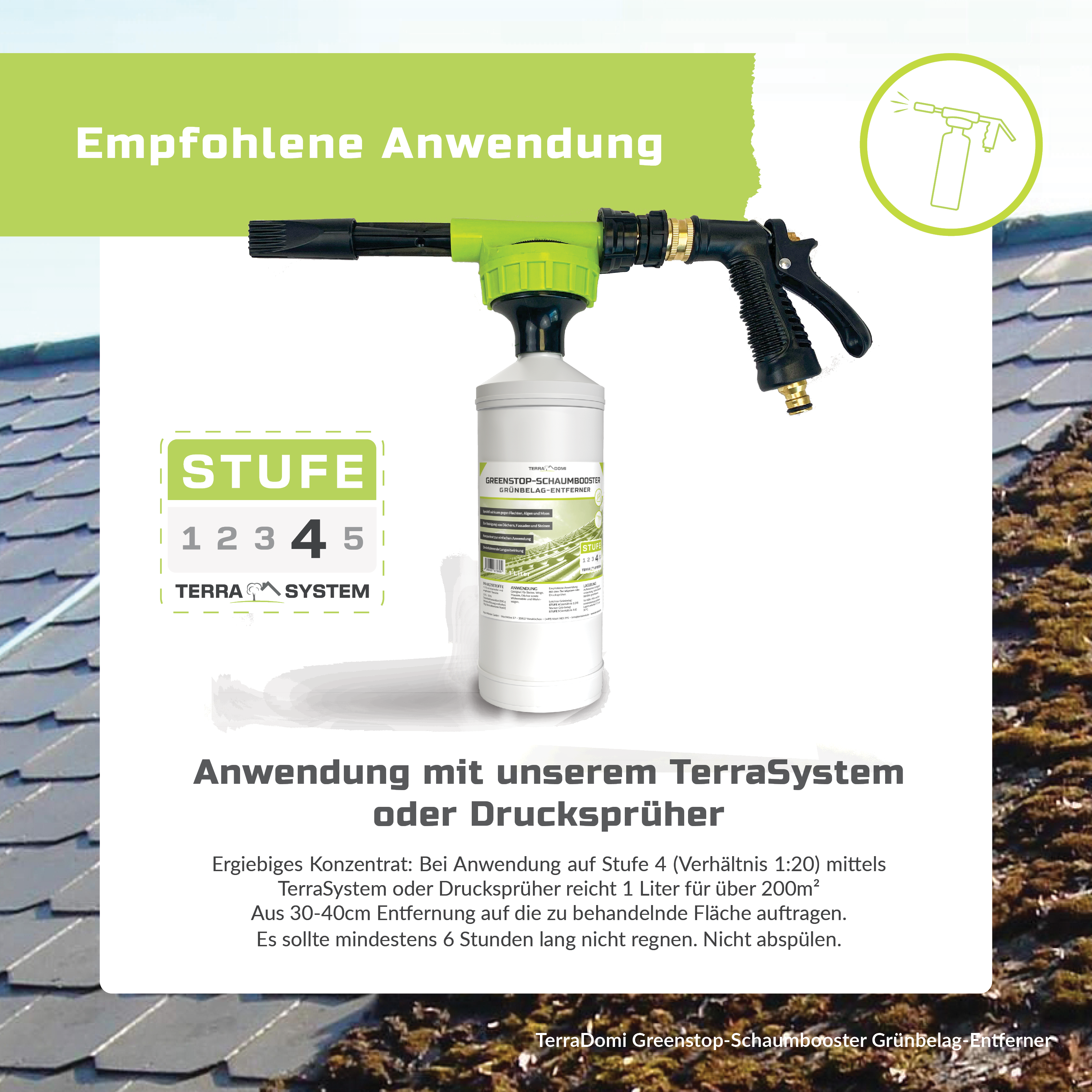Greenstop-Schaumbooster - Grünbelagentferner