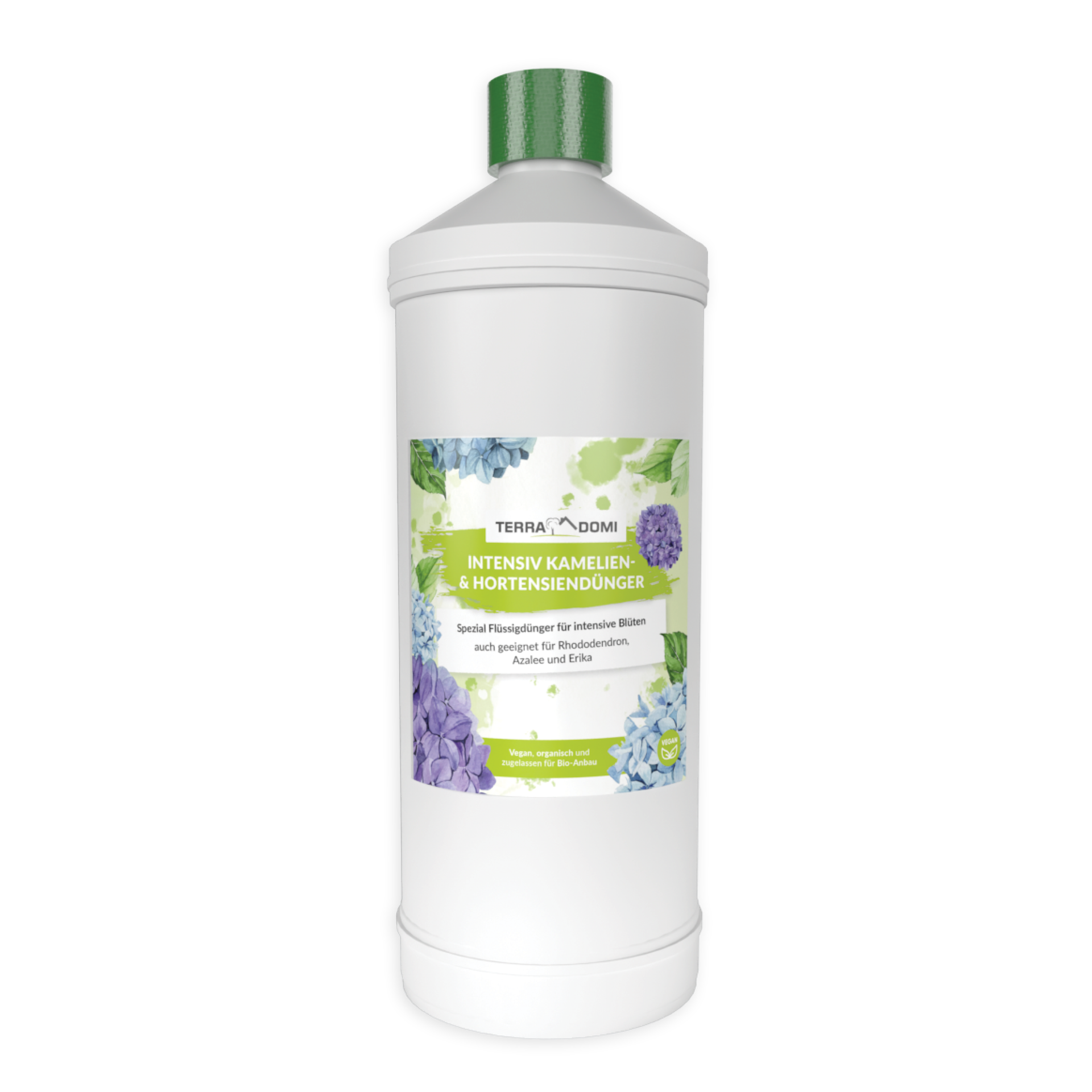TerraDomi Kamelien- und Hortensiendünger 1 Liter Flüssigdünger Konzent –  TerraDomi Onlineshop