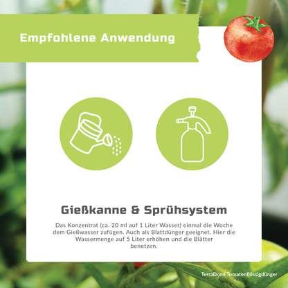 TerraDomi Tomatendünger 1 Liter Flüssigdünger Konzentrat