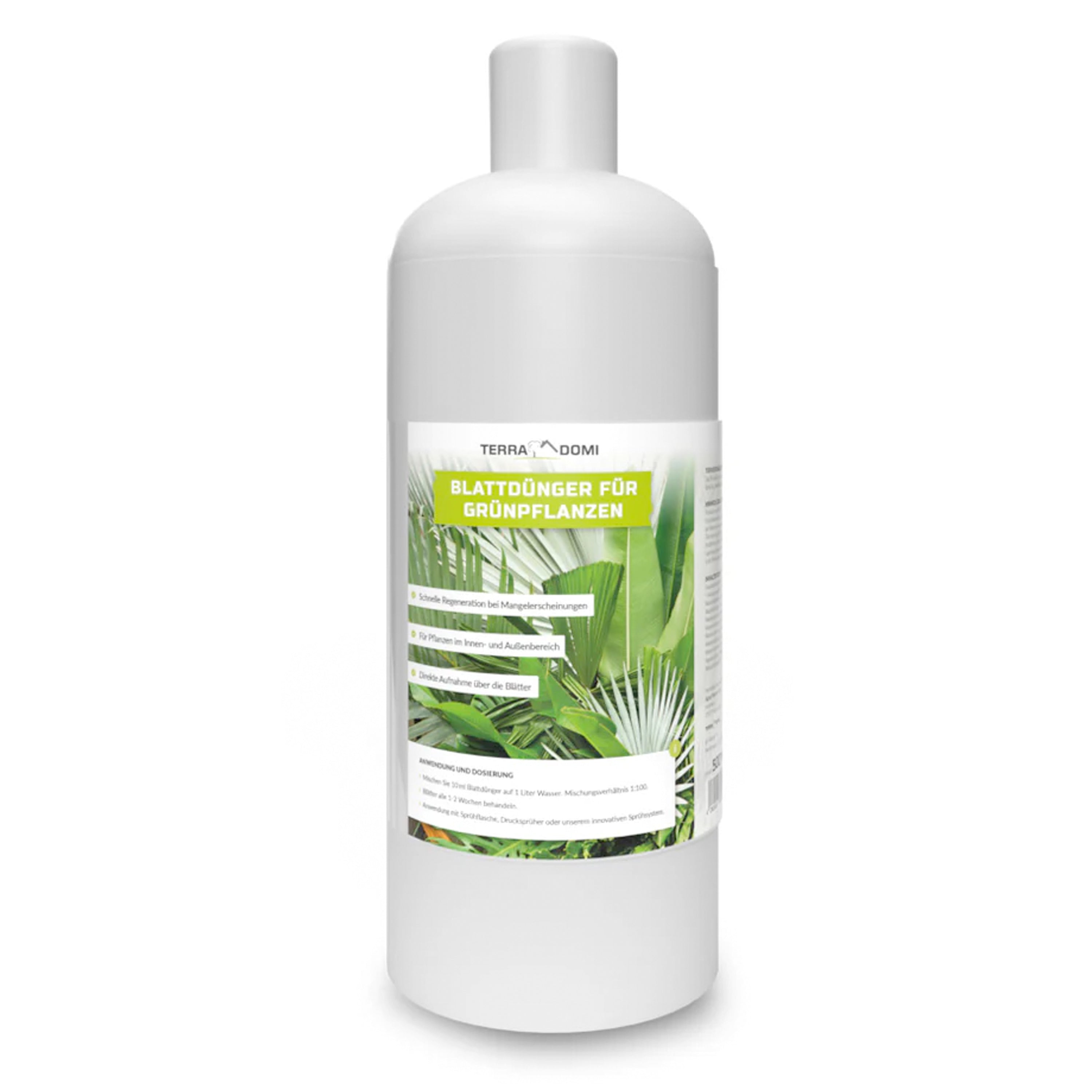 TerraDomi Blattdünger für Grünpflanzen | Für Palmen, Kakteen und andere Pflanzen