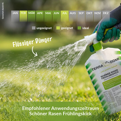 TerraDomi Frühlingskick Rasendünger Flüssig 1 L für 250-300m²